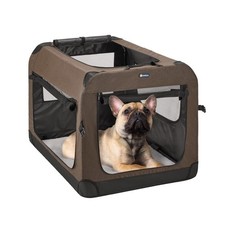 Veehoo Folding Soft Dog Crate 3-Door Pet Kennel for Crate-Training Dogs Cats