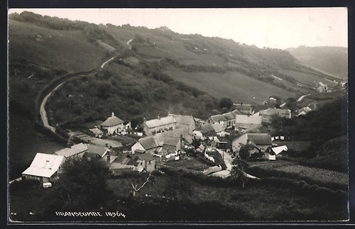 Postcard branscombe aerial - postcard, branscombe,