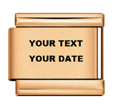 charm Personalised, your text ROSE GOLD COLOUR fit for nomination bracelet style