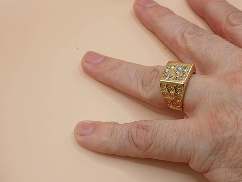 Gents large diamond ring size - diamond,