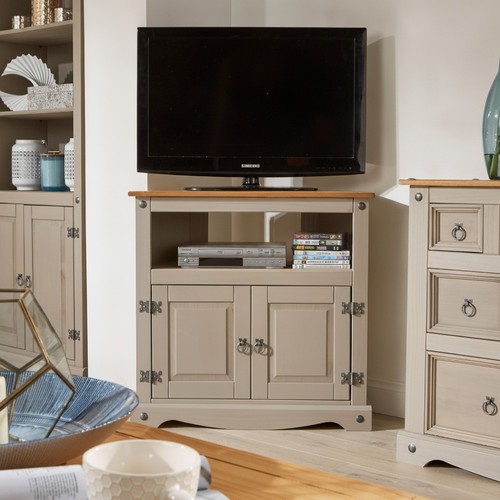 Corona grey stand - tv, pine
