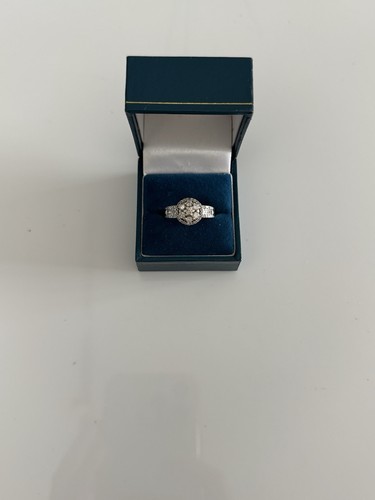 Vintage 9ct white gold diamond - 9ct,