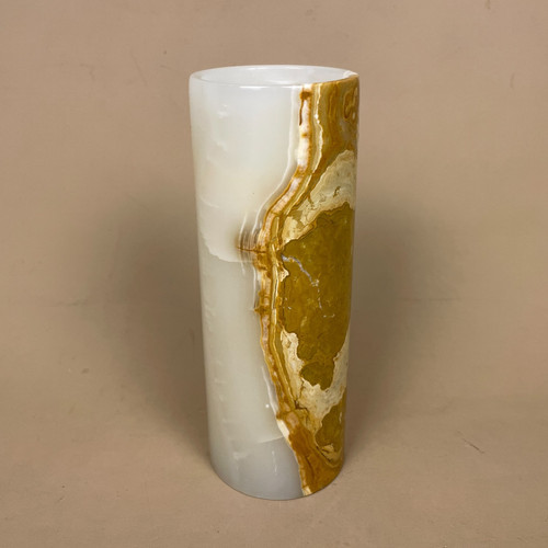 Marble pillar candle holder - candle,