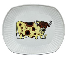 Beefeater Dinner Steak Bull Plate -Cartwrights English Ironstone-Vintage-Retro