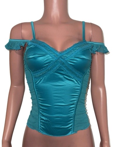 Blue satin stretchy - satin,