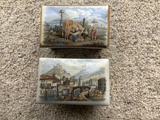 Prattware pot lids complete with bases.