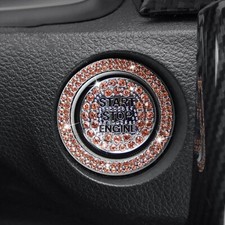Car Start Switch Button Sticker Vehicle Interior Bling Diamond Sticker Accessory