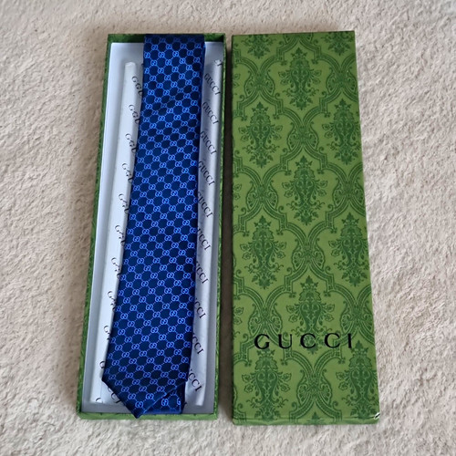 Gucci men blue silk tie - men’s,
