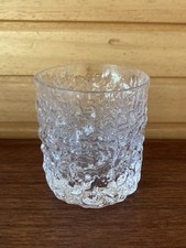 Geoffrey Baxter For Whitefriars Bark Glacier Crystal Small Whiskey Tumblers X 6