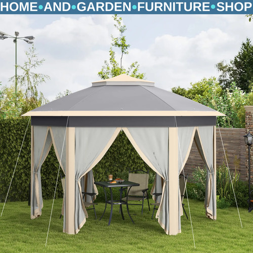 Hexagon garden pop gazebo - hexagon,