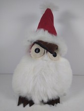 Door Stop Stopper wedge Christmas Owl Fabric Novelty 