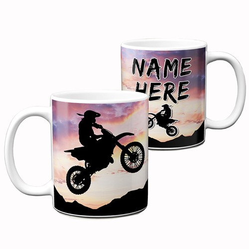 Personalised dirt bike mug - dirt,