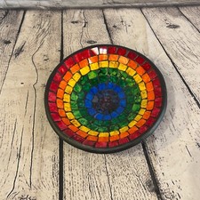 20cm Rainbow Eye Round Mosaic