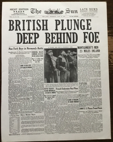 Poster ww2 1945 newspaper 1 - 1945,