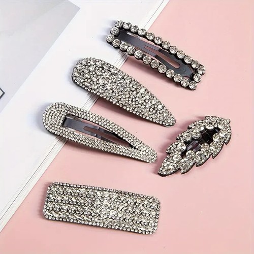 Crystal diamante snap - crystal, clip