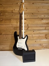 CBSKY Black Electric Guitar, Amp Bag & Accessories