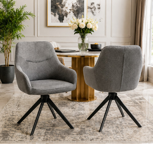 Roma swivel dining chairs - chairs, set