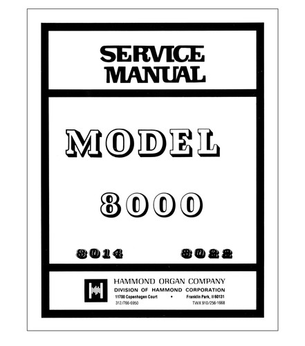 Hammond 8000 8014 8022 service - 8000,
