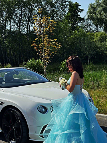 Dress mint tulle long - dress,