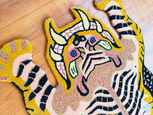 Tibetan tiger rugs handmade - tibetan,