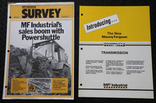 (2) MASSEY-FERGUSON "MF 50HX INDUSTRIAL POWER SHUTTLE TRANS TRACTOR" BROCHURES