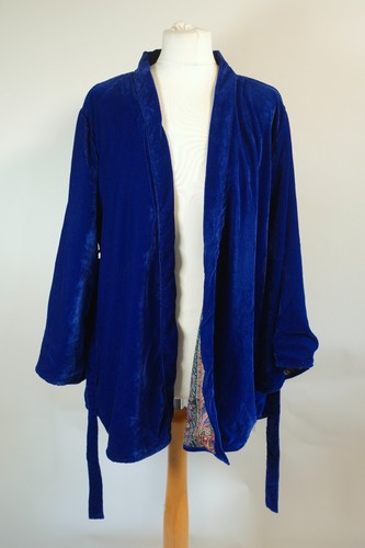 Blue velvet kimono top - kimono, 12