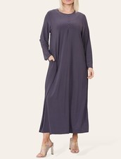 Women Plain Pearl Abaya, Islamic Abaya Dress, Modest Abaya, Long Dress Maxi