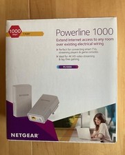 2 Netgear Adapters Powerline PL1000-100UKS + 2 Ethernet Cables, one NEW