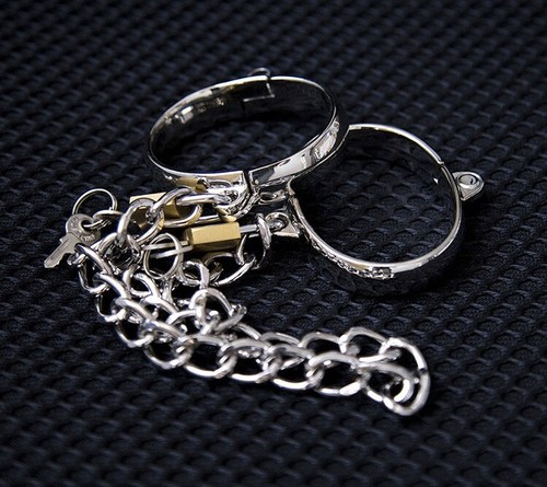 Bondage metal handcuffs wrist - metal,