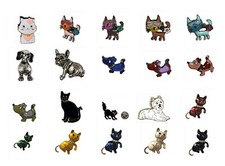 Cat Dog Brooch Badge Lapel Pin