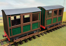 2 x NEW  Coaches  G scale  Narrow gauge   suit LGB 45mm garden (green)
