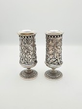 Stunning Pair of Antique Silver-Plated Elkington & Co. Vases - 1875
