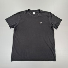 CP Company Mens T Shirt Black Large Cotton Tee Chest Logo Short Sleeves