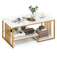 COSTWAY Faux Marble Coffee