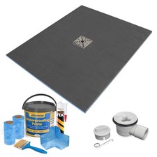 Wet room Shower Base / Tray Kit with Tanking Kit & Drain | All Sizes Available