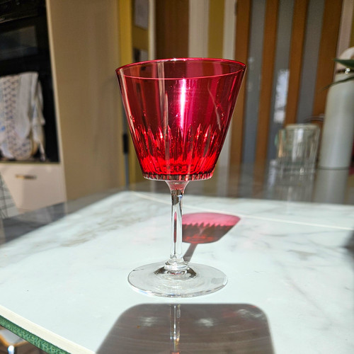 Vintage cranberry stemmed - vintage,