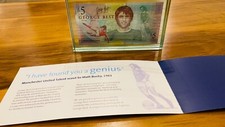 FRAMED LIMITED EDITION GEORGE BEST LEGAL TENDER £5 FIVER POUND NOTE PRESENTATION