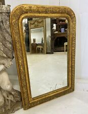 FRENCH LOUIS PHILLIPE STYLE GUILDED ANTIQUE MIRROR - DELIVERY AVAILABLE 