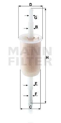 Fuel filter fits audi 50 - filter,