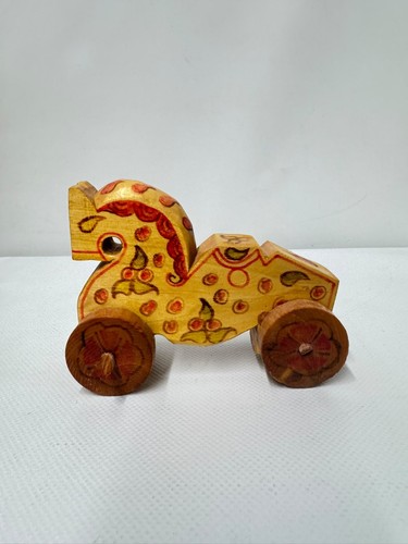 Hand painted wooden - painted, pull