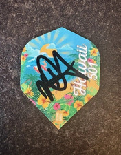 DARTS: WAYNE MARDLE 'HAWAII 501' SIGNED DART FLIGHT+COA