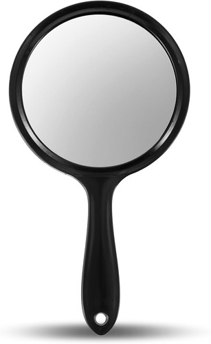 Handheld mirror with handle - with,