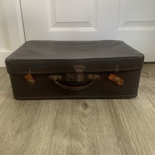 Antique Brown Small Suitcase No Key