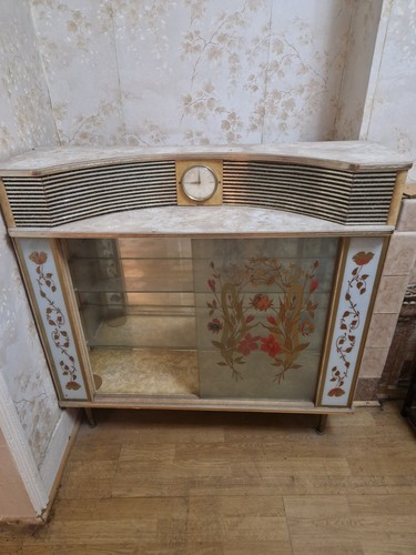 Vintage glass display - display, cabinet