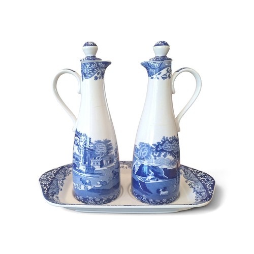 Blue white spode italian - white,