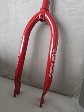 NOS - Red 20" TANGE TX1200 Pinched end forks - old school bmx