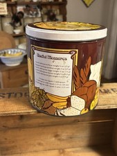Vintage 1970’s Large Kitchen Storage Tin / Canister With Measurements / Temps