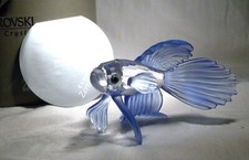 SWAROVSKI CRYSTAL SIAMESE FIGHTING FISH BLUE 236718 BOX + CERT
