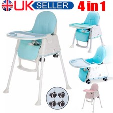 Convertible Baby Highchair Multi-Stage Feeding Seat Detachable Toddler Table UK