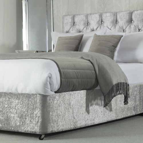 Belledorm crushed velvet divan - velvet,